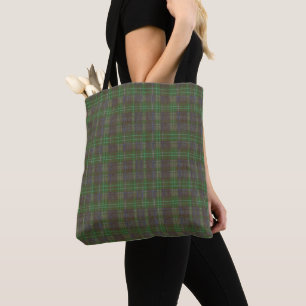 Tote Bag Tartan Vert Forêt Cabine