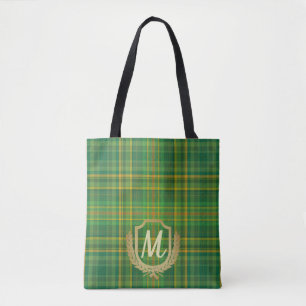 Tote Bag Tartan vert riche (Plaid) personnalisé