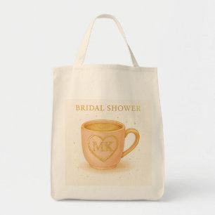 Tote Bag Tasse à café rose poudré
