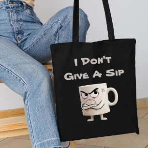 Tote Bag Tasse Grincheuse “Je M'en Fiche”