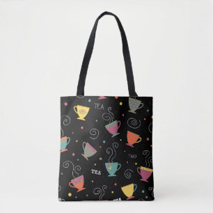 Tote Bag Tasses à thé volantes Design hivernal