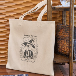 Tote Bag Tatouage gothique Noir Et Blanc Conception Tarot S