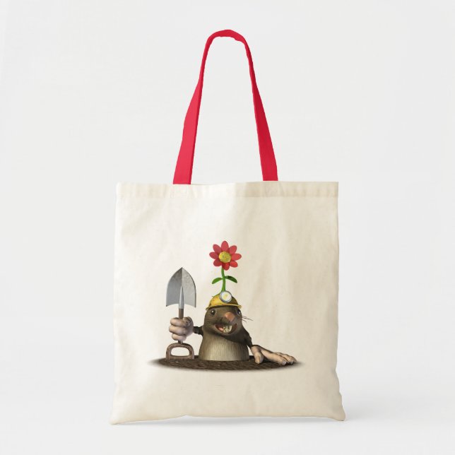 Tote Bag Taupe dans un trou (Devant)