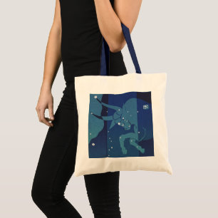 Tote Bag Taurus Bull Constellation Astrologie Zodiaque Vint