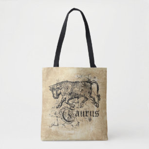 Tote Bag Taurus zodiaque vintage