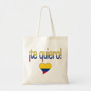 Tote Bag ¡ Te Quiero ! Couleurs de drapeau de la Colombie