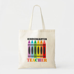 Tote Bag Teacher Cute Colorée Arc-en-ciel Crayons