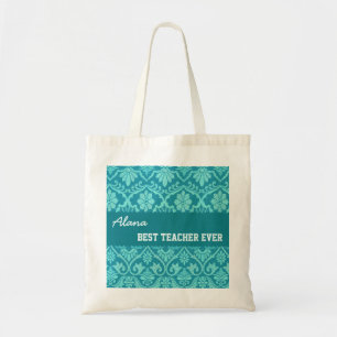 Tote Bag Teal et meilleur nom toujours fait sur commande