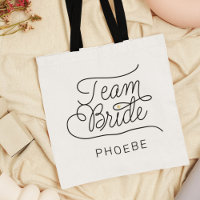 Team Bride Modern Script Gold Nom du Mariage