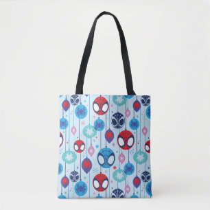 Tote Bag Team Spidey Holiday Bauble Motif