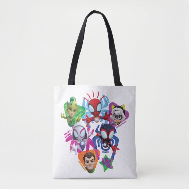 Tote Bag Team Spidey Vs. Electro, Sandman & Black Cat (Devant)