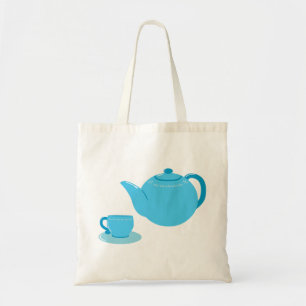 Tote Bag Teapot bleu classique