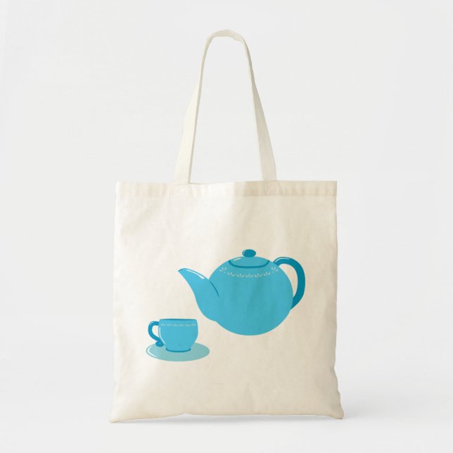 Tote Bag Teapot bleu classique (Devant)