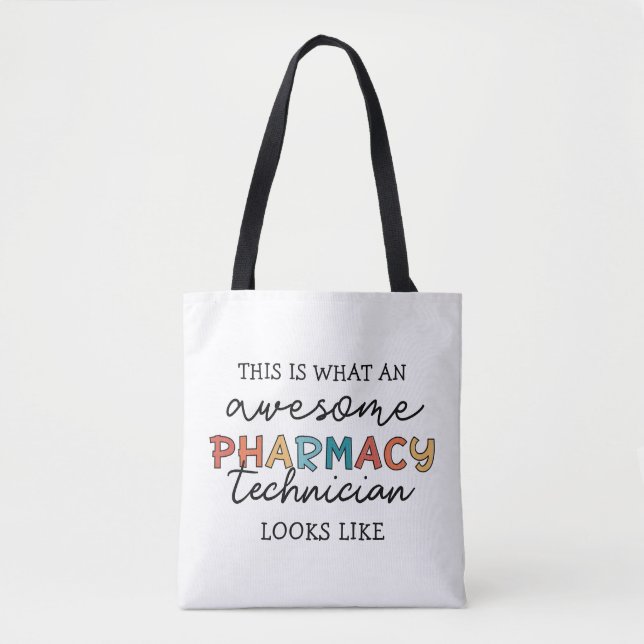 Tote Bag Technicien en pharmacie Awesome Technologie en pha (Devant)