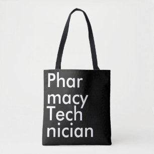 Tote Bag Technicien en pharmacie Black Square élégant