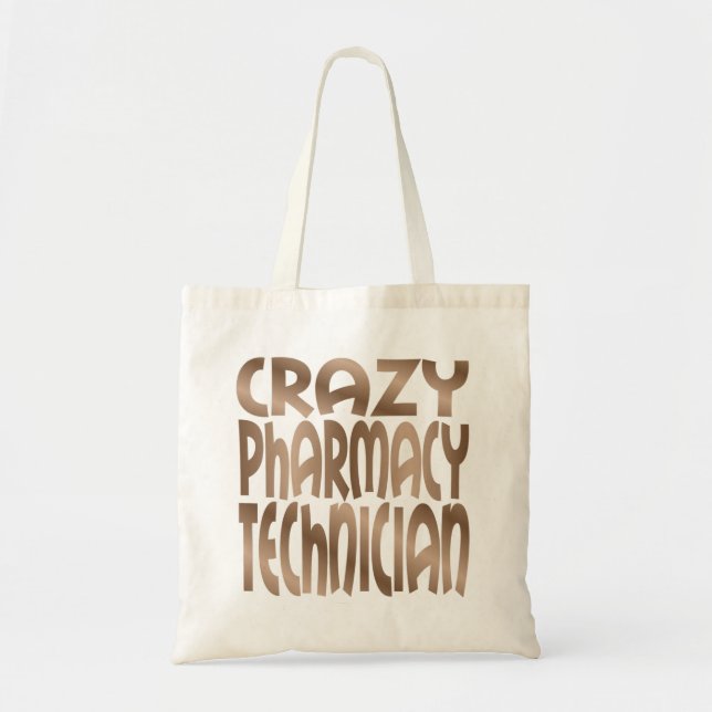 Tote Bag Technicien en pharmacie fou en argent (Devant)