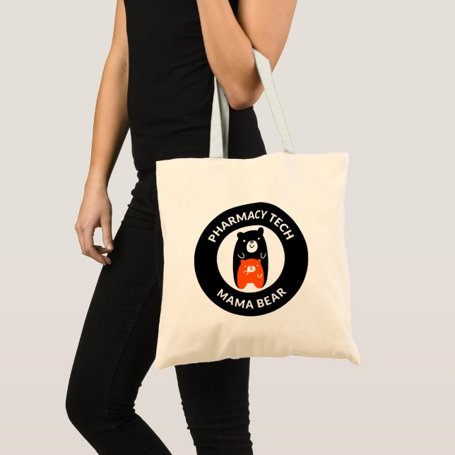 Tote Bag Technicien en pharmacie personnalisée Mama Bear (Devant (produit))