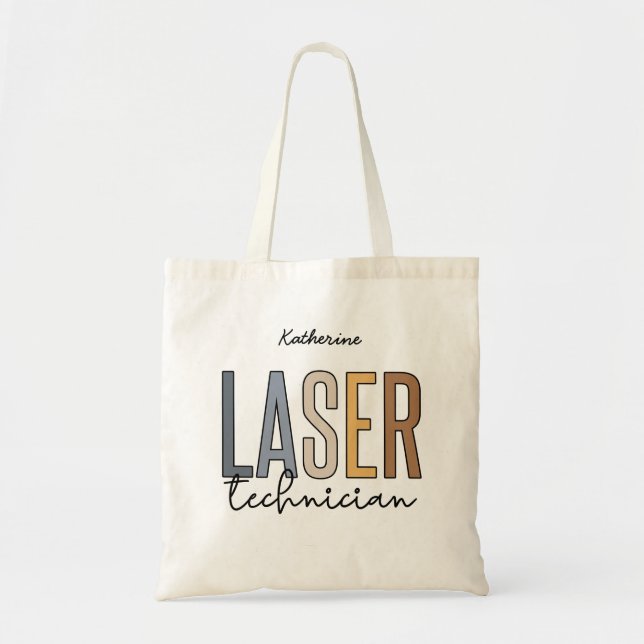 Tote Bag Technicien laser personnalisé | Technologie laser (Devant)