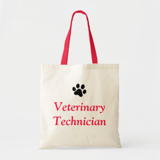 Tote Bag Technicien vétérinaire avec l'empreinte de patte