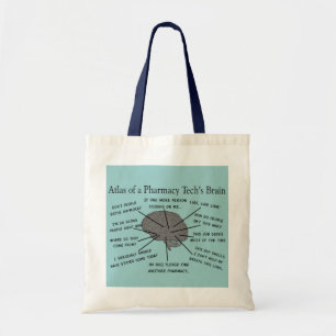Tote Bag Technologie "atlas de pharmacie de cerveau de
