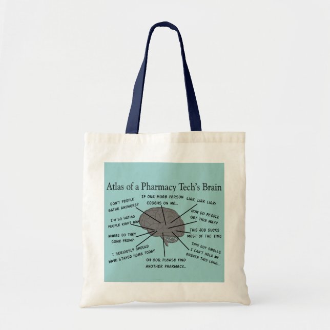 Tote Bag Technologie "atlas de pharmacie de cerveau de (Devant)