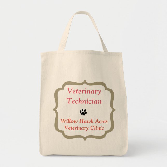 Tote Bag Technologie de vétérinaire/empreinte de patte (Devant)
