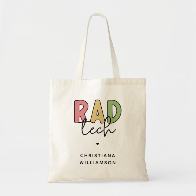 Tote Bag Technologue radiologique sur mesure Rad Tech Radio (Devant)