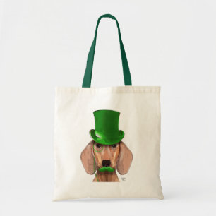Tote Bag Teckel avec le casquette supérieur et la moustache