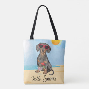 Tote Bag Teckel d'été