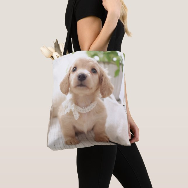 Tote Bag Teckel miniature (De près)