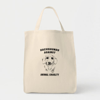 Tote Bag teckels contre la cruauté animale