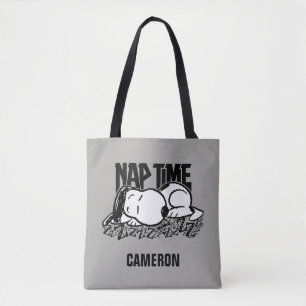 Tote Bag Tee - shirt Snoopy Nap Time Ajouter Votre Nom
