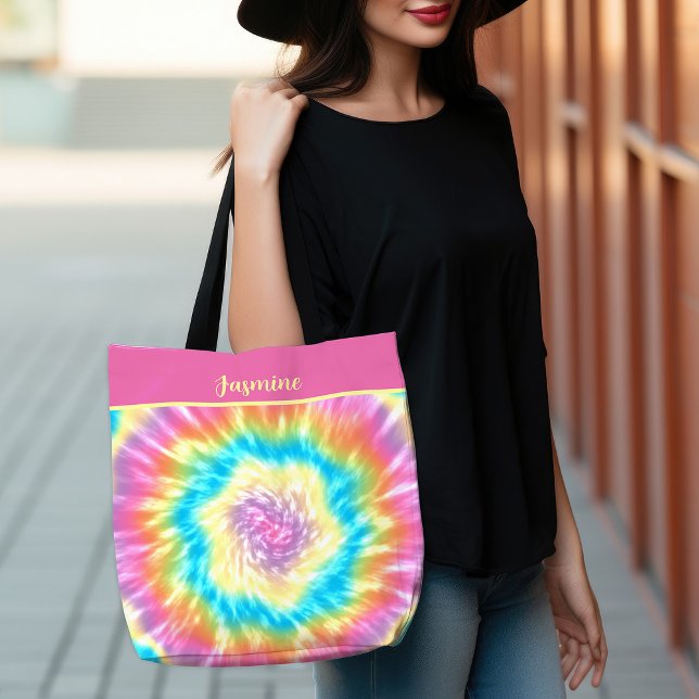 Tote Bag Teinture à tarte super (Groovy Tie Dye Tote Bag)