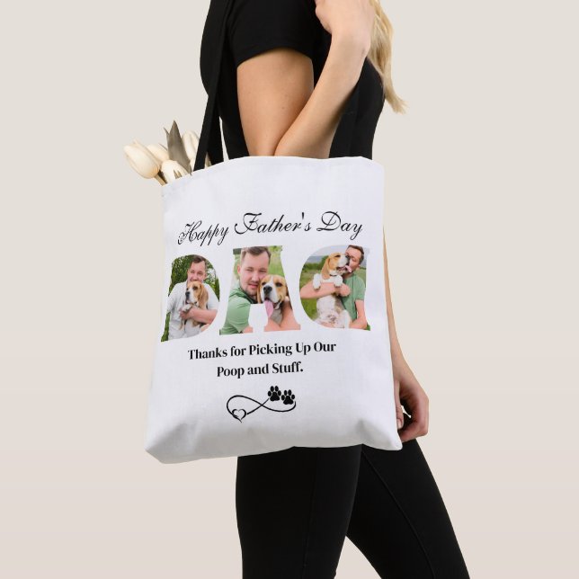 Tote Bag Télécharger la photo Happy Fête des pères Funny Ch (De près)