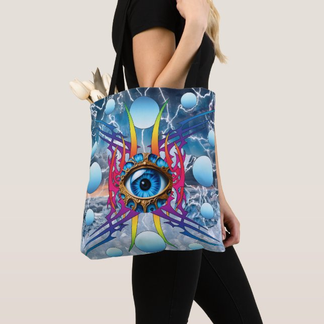 Tote Bag Tempête électrique (De près)