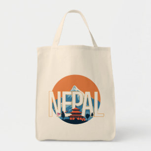Tote Bag Temple du Népal Mont Everest