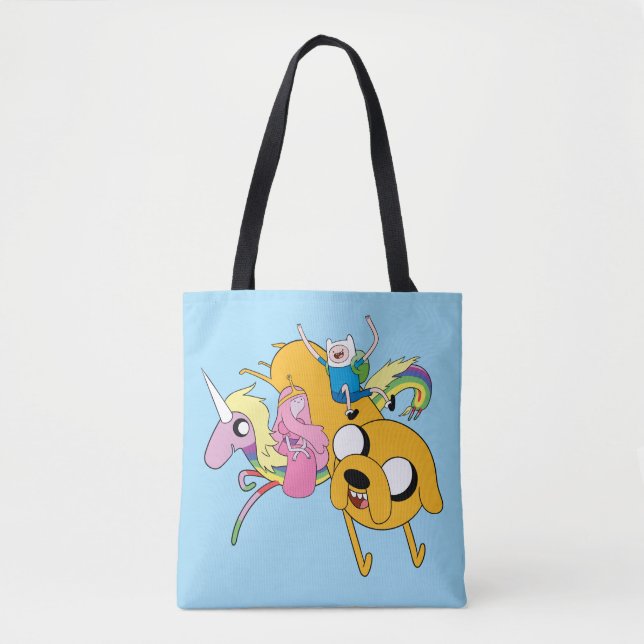 Tote Bag Temps d'aventure | Lady, Bubblegum, Finn & Jake (Devant)