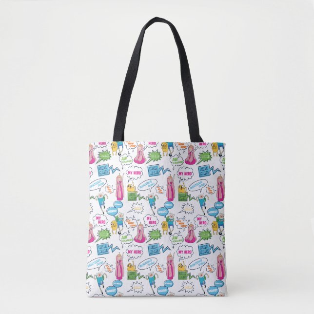 Tote Bag Temps d'aventure | Motif d'appel de caractères (Devant)