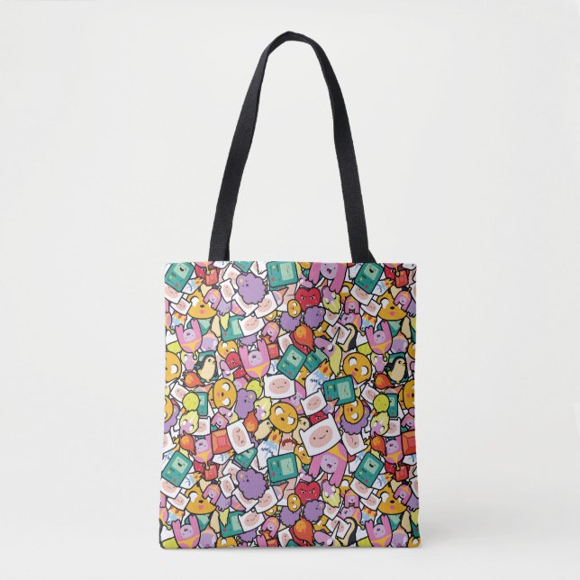 Tote Bag Temps d'aventure | Motif de jeu de caractères (Devant)