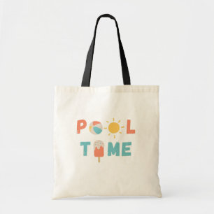 Tote Bag temps de la piscine. Plage de la piscine Tots & Sa