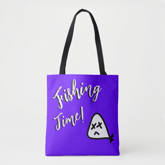 Tote Bag temps de pêche ! (Devant)