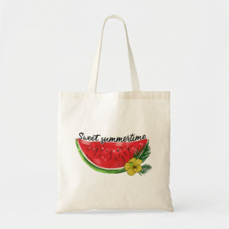Tote Bag Temps d'été doux | Watercolor Watermelon