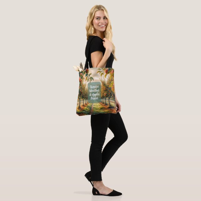 Tote Bag Temps doux et pommes pour toujours | (Sur le modèle)