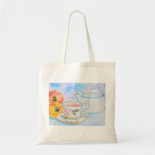 Tote Bag Temps pour la peinture à l'aquarelle de thé