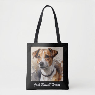 Tote Bag Tendance Jack Russell Terrier Ajouter Votre Nom Pe