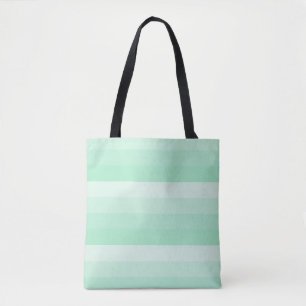 Tote Bag Tendance Mint Green Stripes Design Modèle moderne