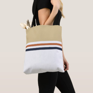 Tote Bag Tendance moderne rétro Rayures rayé