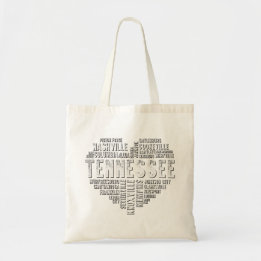 Tote Bag Tennessee Heart Love Knoxville Nashville Memphis