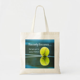 Tote Bag Tennis en direct une fois sept fois, Tennis Ball, 