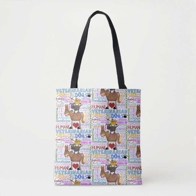 Tote Bag Termes Vétérinaires Art Subway (Devant)